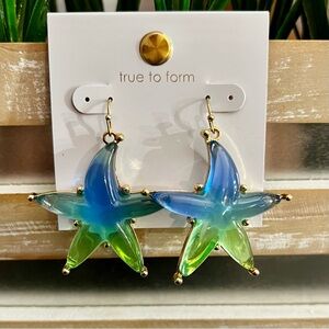 TRUE TO FORM Ombré Starfish Dangle Earrings
